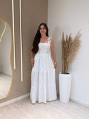 Vestido Longo Poá