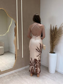 Vestido Longo Poliamida Farm Costas Nuas