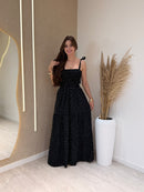 Vestido Longo Poá