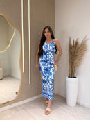 Vestido Longo Poliamida Farm Costas Nuas